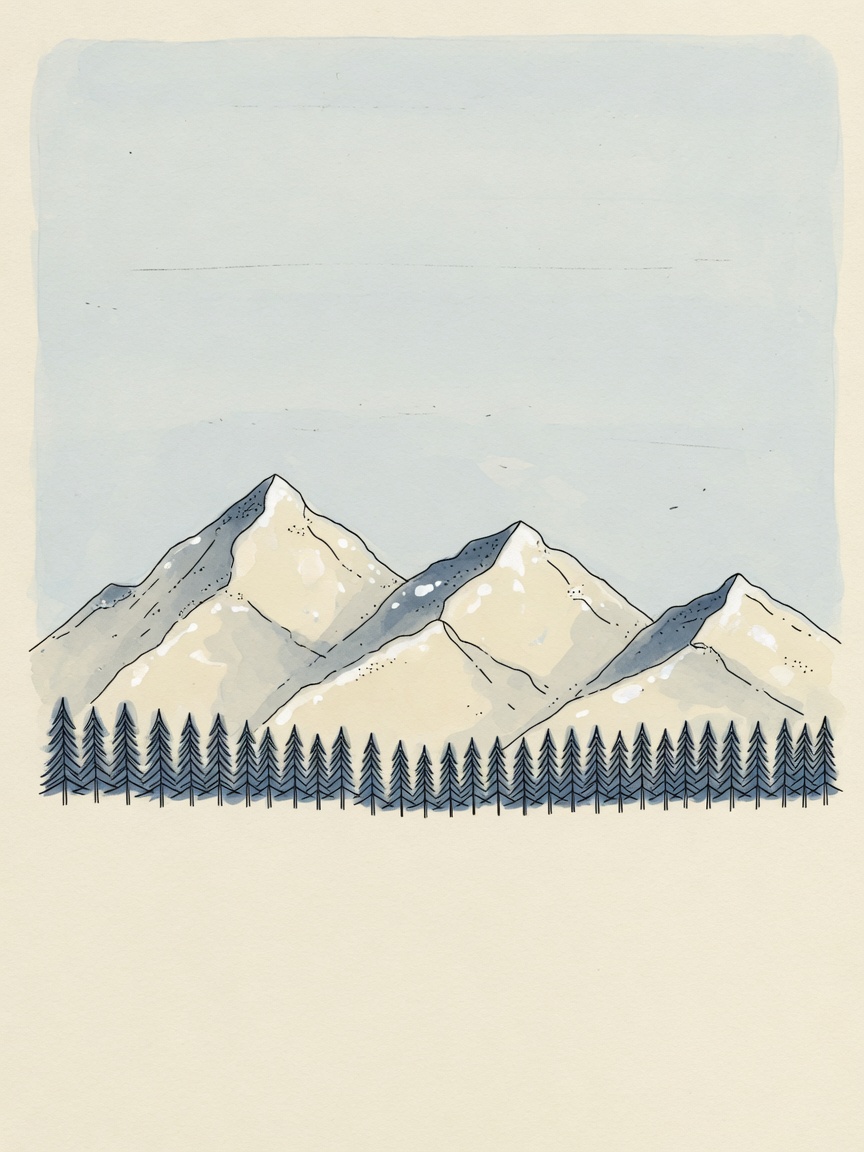 Minimalist mountain view